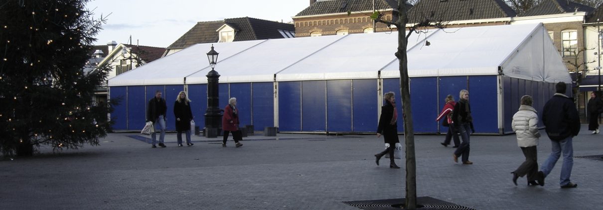 Aluhal op kerstmarkt Wijchen