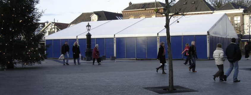 Aluhal op kerstmarkt Wijchen
